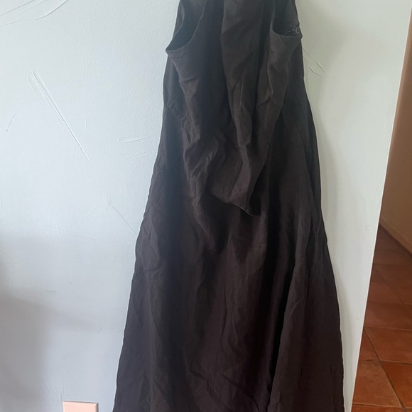 Anthropologie Black Maxi Halter Dress Size 6 - Picture 2 of 16